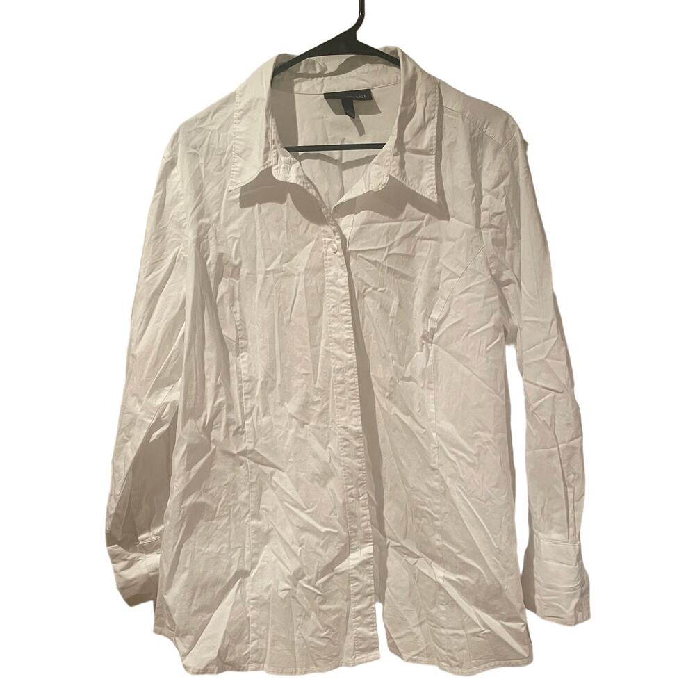 Lane Bryant, Classic White Blouse, Long Sleeved, Button front, B88, $37